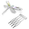Ariana Grande X Swarovski Brosche und Haarschmuck Kristallperle, verschiedene Schliffe, Libelle, weiss, rhodiniert Ariana Grande X Swarovski Brosche und Haarschmuck Kristallperle, verschiedene Schliffe, Libelle, weiss, rhodiniert