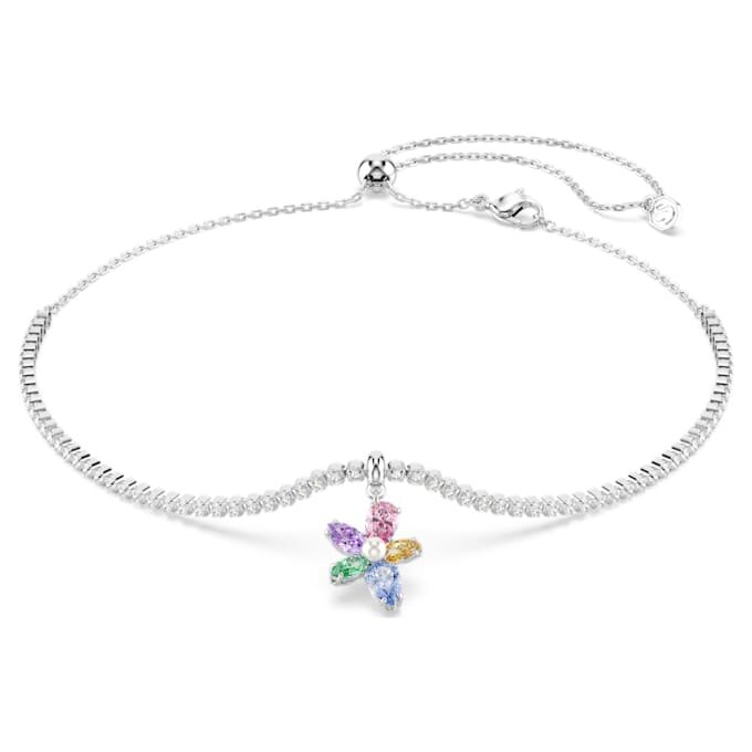 Ariana Grande X Swarovski Choker, gemischte Schliffe, Blume, mehrfarbig, rhodiniert Ariana Grande X Swarovski Choker, gemischte Schliffe, Blume, mehrfarbig, rhodiniert