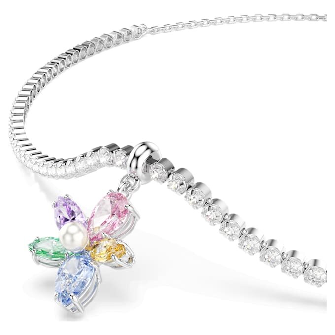 Ariana Grande X Swarovski Choker, gemischte Schliffe, Blume, mehrfarbig, rhodiniert Ariana Grande X Swarovski Choker, gemischte Schliffe, Blume, mehrfarbig, rhodiniert