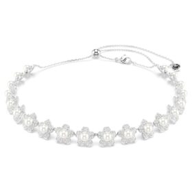 Ariana Grande X Swarovski Choker Kristallperle, runder Schliff, weiss, rhodiniert Ariana Grande X Swarovski Choker Kristallperle, runder Schliff, weiss, rhodiniert