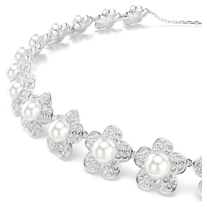 Ariana Grande X Swarovski Choker Kristallperle, runder Schliff, weiss, rhodiniert Ariana Grande X Swarovski Choker Kristallperle, runder Schliff, weiss, rhodiniert