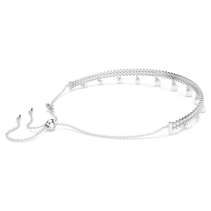 Ariana Grande X Swarovski Choker Kristallperle, runder Schliff, weiss, rhodiniert Ariana Grande X Swarovski Choker Kristallperle, runder Schliff, weiss, rhodiniert