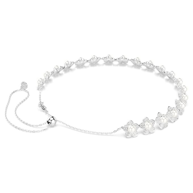 Ariana Grande X Swarovski Choker Kristallperle, runder Schliff, weiss, rhodiniert Ariana Grande X Swarovski Choker Kristallperle, runder Schliff, weiss, rhodiniert