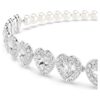 Ariana Grande X Swarovski Choker mit gemischten Schliffarten, Kristallperlen, Herz, weiss, rhodiniert Ariana Grande X Swarovski Choker mit gemischten Schliffarten, Kristallperlen, Herz, weiss, rhodiniert