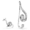 Ariana Grande X Swarovski Clip-Ohrringe, asymmetrisches Design, Kristallperle, Baguette-Schliff, weiss, rhodiniert Ariana Grande X Swarovski Clip-Ohrringe, asymmetrisches Design, Kristallperle, Baguette-Schliff, weiss, rhodiniert