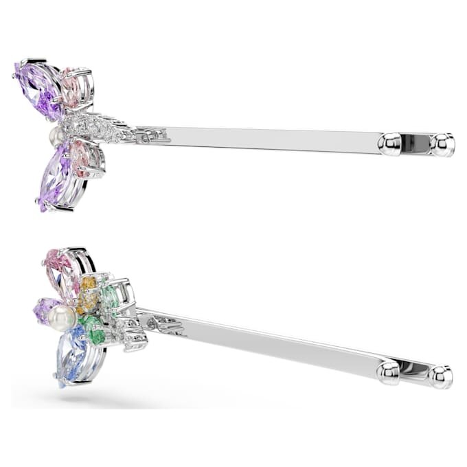 Ariana Grande X Swarovski Haarnadel, gemischte Schliffe, Libelle, Blume, mehrfarbig, rhodiniert Ariana Grande X Swarovski Haarnadel, gemischte Schliffe, Libelle, Blume, mehrfarbig, rhodiniert