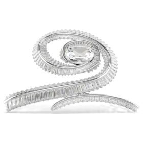Ariana Grande X Swarovski Haarspange im Baguette-Schliff, weiss, rhodiniert