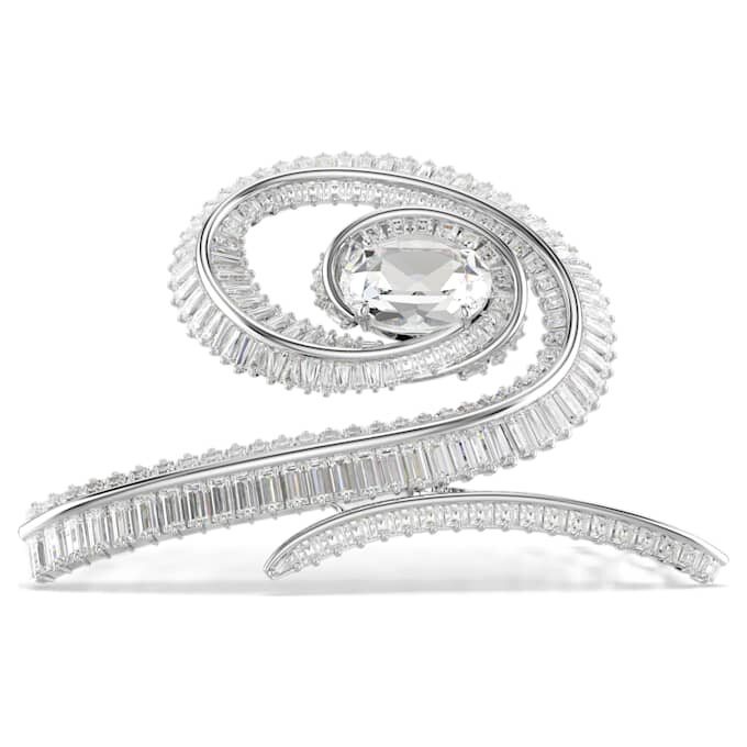 Ariana Grande X Swarovski Haarspange im Baguette-Schliff, weiss, rhodiniert Ariana Grande X Swarovski Haarspange im Baguette-Schliff, weiss, rhodiniert