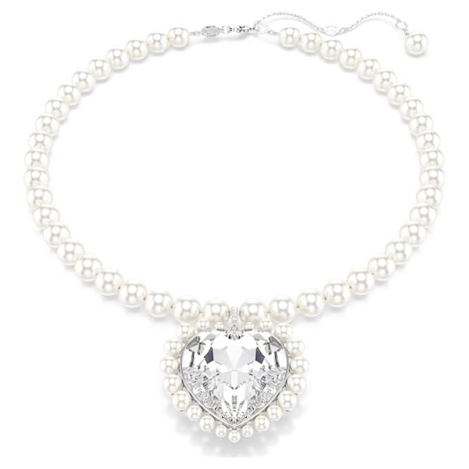 Ariana Grande X Swarovski Halskette Kristallperle, Herzschliff, Herz, Weiss, rhodiniert Ariana Grande X Swarovski Halskette Kristallperle, Herzschliff, Herz, Weiss, rhodiniert