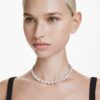 Ariana Grande X Swarovski Halskette mit gemischten Schliffen, Herz, weiss, rhodiniert