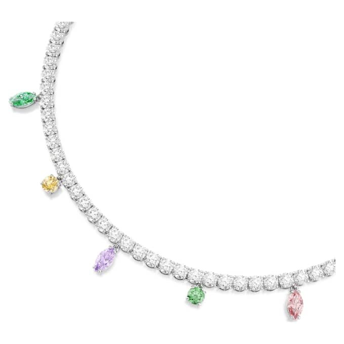 Ariana Grande X Swarovski Halskette mit gemischten Schliffen, mehrfarbig, rhodiniert Ariana Grande X Swarovski Halskette mit gemischten Schliffen, mehrfarbig, rhodiniert
