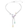 Ariana Grande X Swarovski Halskette mit gemischten Schliffformen, Libelle, mehrfarbig, rhodiniert