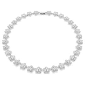 Ariana Grande X Swarovski Halskette, Rundschliff, Blume, Weiss, rhodiniert Ariana Grande X Swarovski Halskette, Rundschliff, Blume, Weiss, rhodiniert