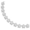 Ariana Grande X Swarovski Halskette, Rundschliff, Blume, Weiss, rhodiniert