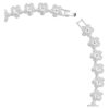 Ariana Grande X Swarovski Halskette, Rundschliff, Blume, Weiss, rhodiniert