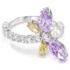 Ariana Grande X Swarovski Motivring mit gemischten Schliffen, Libelle, mehrfarbig, rhodiniert Ariana Grande X Swarovski Motivring mit gemischten Schliffen, Libelle, mehrfarbig, rhodiniert