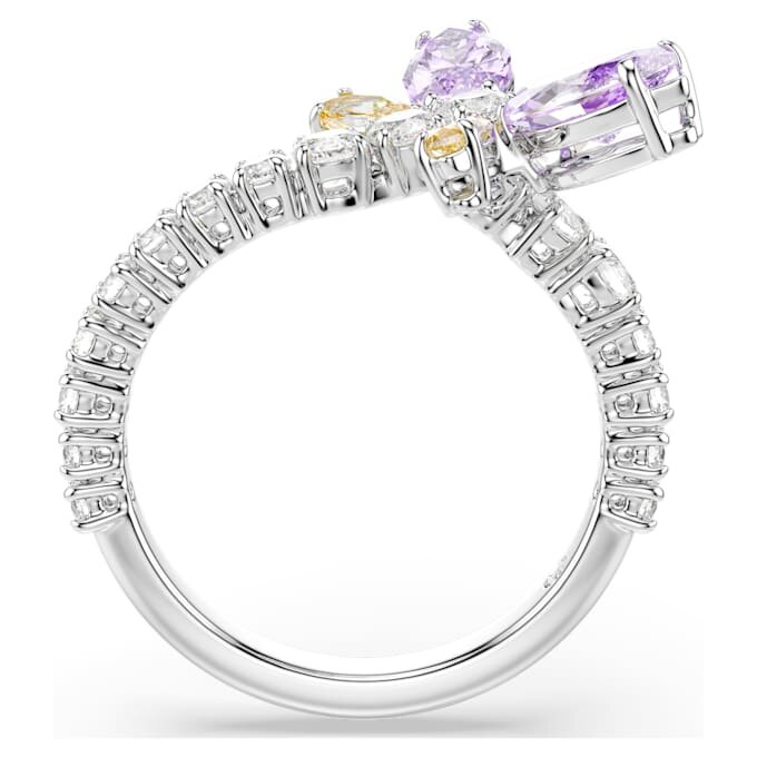 Ariana Grande X Swarovski Motivring mit gemischten Schliffen, Libelle, mehrfarbig, rhodiniert Ariana Grande X Swarovski Motivring mit gemischten Schliffen, Libelle, mehrfarbig, rhodiniert