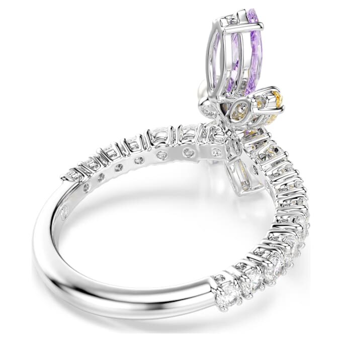 Ariana Grande X Swarovski Motivring mit gemischten Schliffen, Libelle, mehrfarbig, rhodiniert Ariana Grande X Swarovski Motivring mit gemischten Schliffen, Libelle, mehrfarbig, rhodiniert