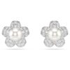 Ariana Grande X Swarovski Ohrringe Kristallperle, Rundschliff, Blume, Weiss, rhodiniert Ariana Grande X Swarovski Ohrringe Kristallperle, Rundschliff, Blume, Weiss, rhodiniert