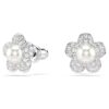 Ariana Grande X Swarovski Ohrringe Kristallperle, Rundschliff, Blume, Weiss, rhodiniert Ariana Grande X Swarovski Ohrringe Kristallperle, Rundschliff, Blume, Weiss, rhodiniert