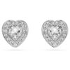 Ariana Grande X Swarovski Ohrringe mit gemischten Schliffen, Herz, weiss, rhodiniert Ariana Grande X Swarovski Ohrringe mit gemischten Schliffen, Herz, weiss, rhodiniert