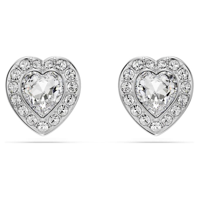 Ariana Grande X Swarovski Ohrringe mit gemischten Schliffen, Herz, weiss, rhodiniert Ariana Grande X Swarovski Ohrringe mit gemischten Schliffen, Herz, weiss, rhodiniert