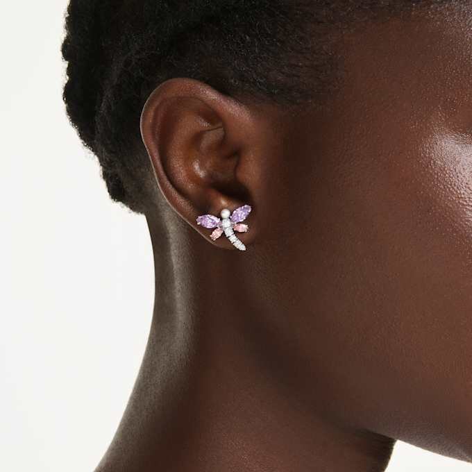 Ariana Grande X Swarovski Ohrringe mit gemischten Schliffen, Libelle, mehrfarbig, rhodiniert Ariana Grande X Swarovski Ohrringe mit gemischten Schliffen, Libelle, mehrfarbig, rhodiniert