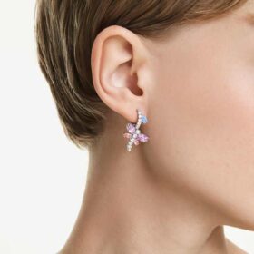 Ariana Grande X Swarovski Ohrringe mit gemischten Schliffen, Libelle, mehrfarbig, rhodiniert
