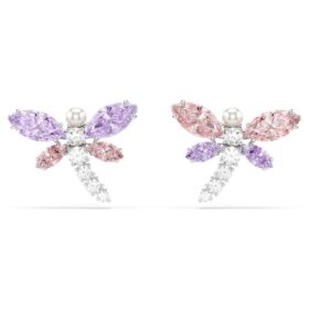 Ariana Grande X Swarovski Ohrringe mit gemischten Schliffen, Libelle, mehrfarbig, rhodiniert