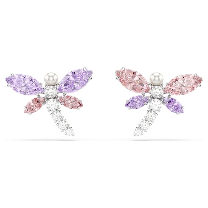 Ariana Grande X Swarovski Ohrringe mit gemischten Schliffen, Libelle, mehrfarbig, rhodiniert Ariana Grande X Swarovski Ohrringe mit gemischten Schliffen, Libelle, mehrfarbig, rhodiniert