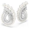 Ariana Grande X Swarovski Ohrringe mit Kristallperle, gemischte Schliffe, weiss, rhodiniert Ariana Grande X Swarovski Ohrringe mit Kristallperle, gemischte Schliffe, weiss, rhodiniert