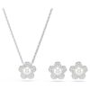 Ariana Grande X Swarovski Set Kristallperle, Rundschliff, Blume, weiss, rhodiniert