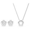 Ariana Grande X Swarovski Set Kristallperle, Rundschliff, Blume, weiss, rhodiniert