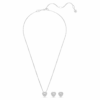 Ariana Grande X Swarovski Set mit gemischten Schliffen, Herz, weiss, rhodiniert