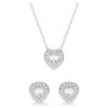 Ariana Grande X Swarovski Set mit gemischten Schliffen, Herz, weiss, rhodiniert