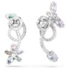 Ariana Grande X Swarovski Tropfenohrringe mit Ohrhülsen, gemischte Schliffe, Libelle, Blume, mehrfarbig, rhodiniert