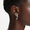 Ariana Grande X Swarovski Tropfenohrringe mit Ohrhülsen, gemischte Schliffe, Libelle, Blume, mehrfarbig, rhodiniert