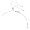 Ariana Grande X Swarovski Y Halskette mit gemischten Schliffen, Kristallperle, Herz, weiss, rhodiniert
