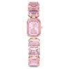 Armbanduhr mit achtkantigem Schliff, rosa, roségoldfarben