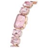 Armbanduhr mit achtkantigem Schliff, rosa, roségoldfarben