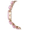 Armbanduhr mit achtkantigem Schliff, rosa, roségoldfarben