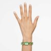 Armbanduhr mit achtkantigen Kristallen, grün, champagnerfarbene Goldoptik Armbanduhr mit achtkantigen Kristallen, grün, champagnerfarbene Goldoptik