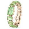 Armbanduhr mit achtkantigen Kristallen, grün, champagnerfarbene Goldoptik Armbanduhr mit achtkantigen Kristallen, grün, champagnerfarbene Goldoptik
