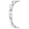 Armbanduhr mit achtkantigen Kristallen, weiss, Edelstahl Armbanduhr mit achtkantigen Kristallen, weiss, Edelstahl