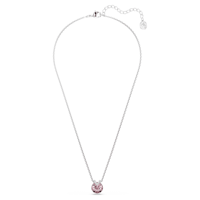 Bella V-Anhänger, Rundschliff, rosa, rhodiniert Bella V-Anhänger, Rundschliff, rosa, rhodiniert