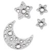 Body-Jewel-Set (4), Mond und Stern, weiss Body-Jewel-Set (4), Mond und Stern, weiss