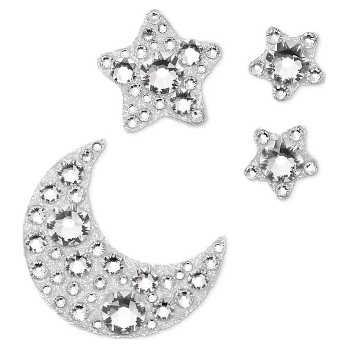 Body-Jewel-Set (4), Mond und Stern, weiss Body-Jewel-Set (4), Mond und Stern, weiss