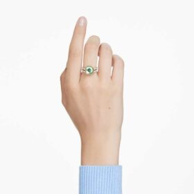 Chroma-Ring im Kissenschliff, mehrfarbig, goldfarben plattiert