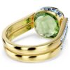 Chroma-Ring im Kissenschliff, mehrfarbig, goldfarben plattiert Chroma-Ring im Kissenschliff, mehrfarbig, goldfarben plattiert