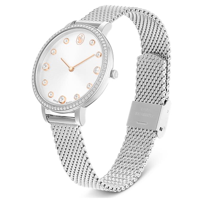 Clarica-Uhr Swiss Made, Metallarmband, silberfarben, Edelstahl Clarica-Uhr Swiss Made, Metallarmband, silberfarben, Edelstahl
